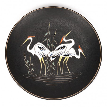 Ruscha vintage earthenware large plate with herons