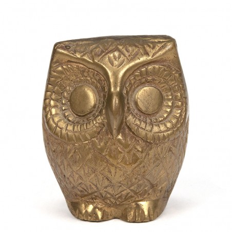 Brass small model vintage owl