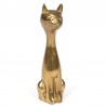 Brass vintage sculpture of a cat