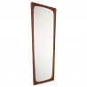 Large teak vintage Danish mirror tapered model