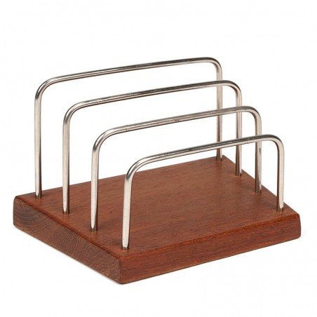 Teak Danish vintage letter holder from the sixties