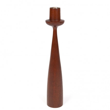 Large model Danish vintage teak candlestick