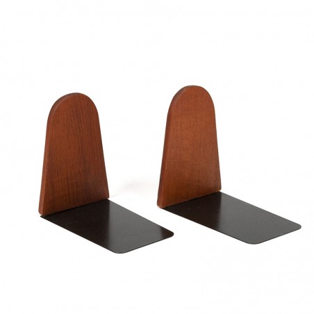 Set of teak Danish vintage bookends