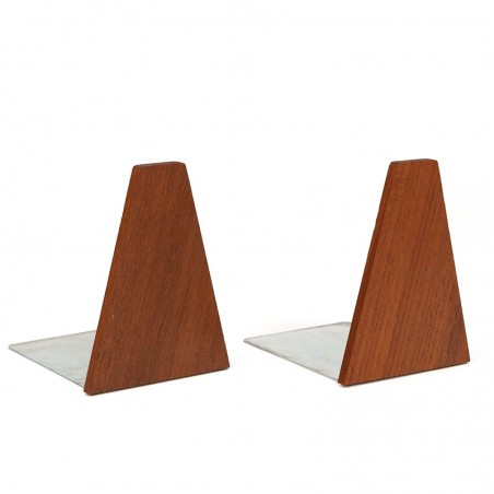 Teak set of 2 vintage Danish bookends