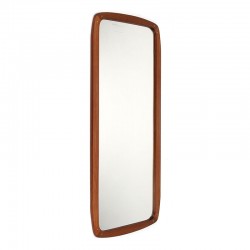 Danish vintage mirror in teak with small brass detail