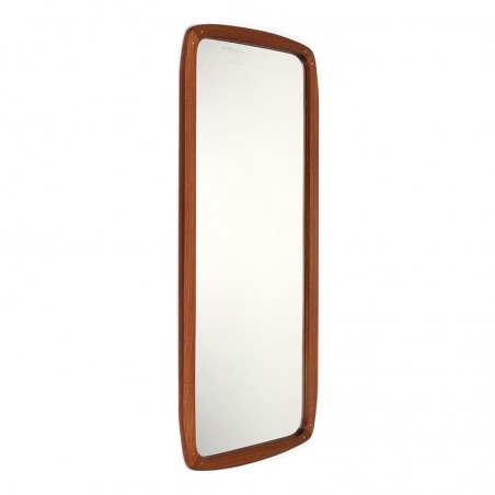 Danish vintage mirror in teak with small brass detail