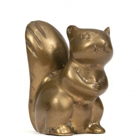 Brass vintage figurine of a squirrel