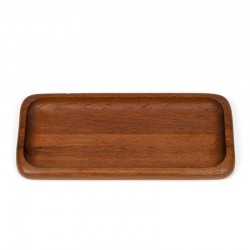 Small teak Danish vintage serving plate