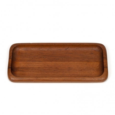 Small teak Danish vintage serving plate