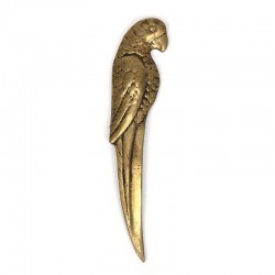 Brass vintage letter opener as a parrot