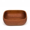 Small model vintage teak square serving bowl