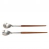 Vintage Danish salad cutlery in teak and stainless steel