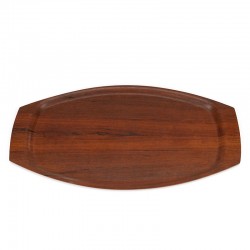 Oval large model vintage tray in teak