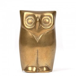 Small figurine of a brass vintage owl