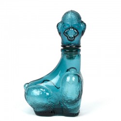 Italian vintage glass poodle from the Empoli glass factory