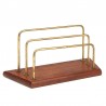 Danish letter holder vintage with brass brackets