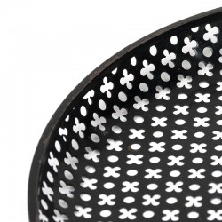 Perforated metal vintage bowl in the style of Mathieu Mategot