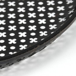 Perforated metal vintage bowl in the style of Mathieu Mategot