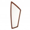 Organically designed vintage Danish mirror in teak