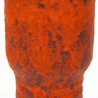 Large Fat Lava vintage vase in orange pottery