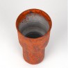 Large Fat Lava vintage vase in orange pottery