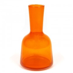 Orange glass small vintage vase