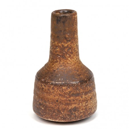 Miniature brown vintage vase by Mobach Utrecht