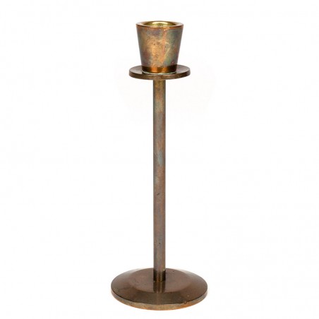 Brass vintage slim candlestick