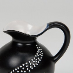 Small fifties vintage jug model vase in black/white