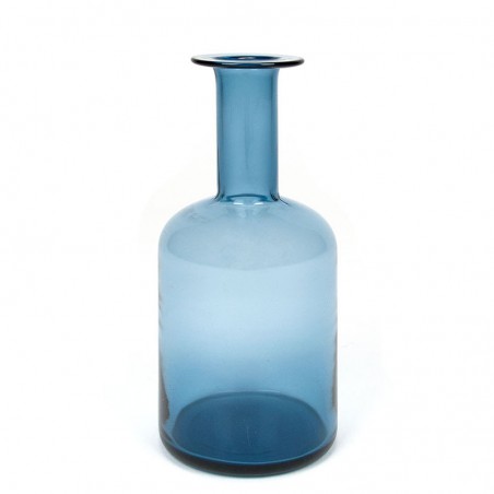 Blue glass vintage Danish vase