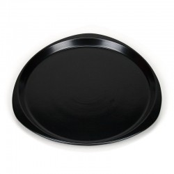 Black small ceramic vintage serving plate