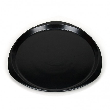 Black small ceramic vintage serving plate