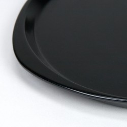 Black small ceramic vintage serving plate