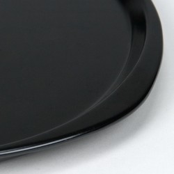 Black small ceramic vintage serving plate