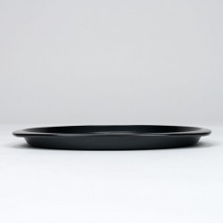 Black small ceramic vintage serving plate