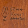 Zweedse teakhouten vintage schaal van Söwe Konst Sövestad