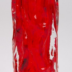 Red vintage glass vase design Kurt Wokan