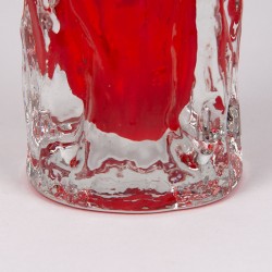 Red vintage glass vase design Kurt Wokan