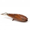 Teak vintage crown bottle opener in teak like fish