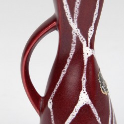 Höhr vintage burgundy red vase