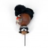 Scandinavian vintage bottle stopper as a man with a hat