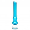 Blue glass vintage vase with clear base