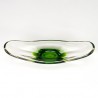 Vintage Scandinavian glass bowl with green base