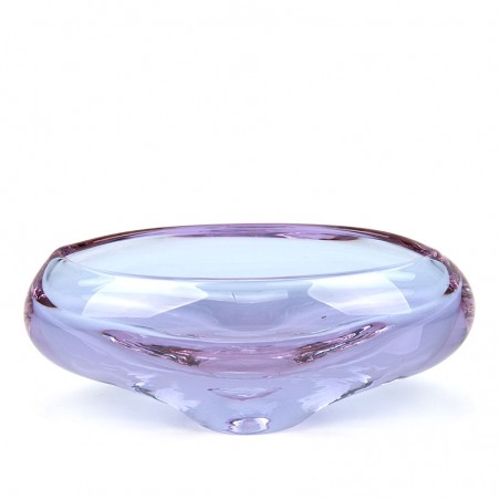 Glass vintage bowl in pink shade