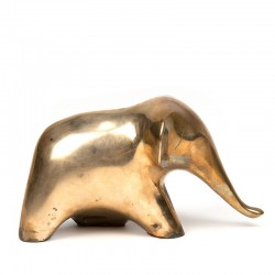 Mid-Century vintage brass figurine of an elephant