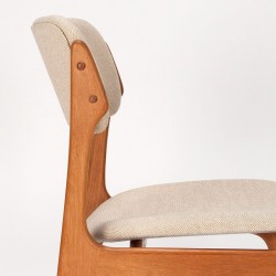 Set of 4 vintage design chairs designed by Erik Buck model 49