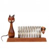 Cat and mouse Mid-Century Danish holder in teak