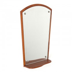 Mid-Century Danish mirror with small organically designed shelf