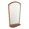 Mid-Century Danish mirror with small organically designed shelf