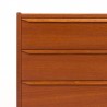 Narrow model vintage Danish chest of drawers with 4 drawers